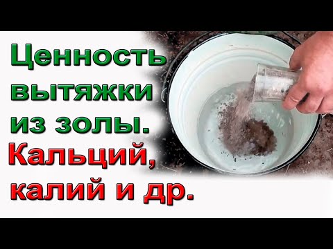 Вытяжка из золы. Кальций и калий и многое другое.